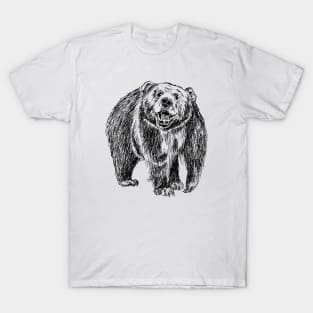 Wild Bear Print T-Shirt